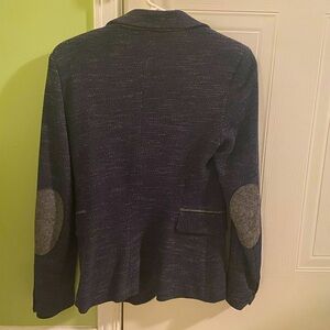 Zara Dark Blue Blazer with Light Gray Patches